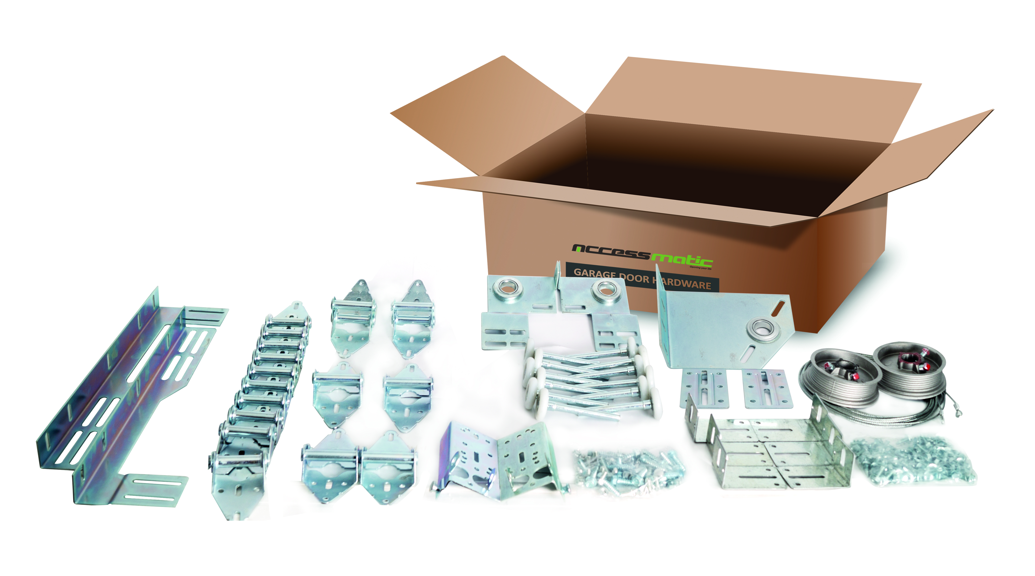 Caja de herrajes calibre 14 para puertas seccionales. HBS20